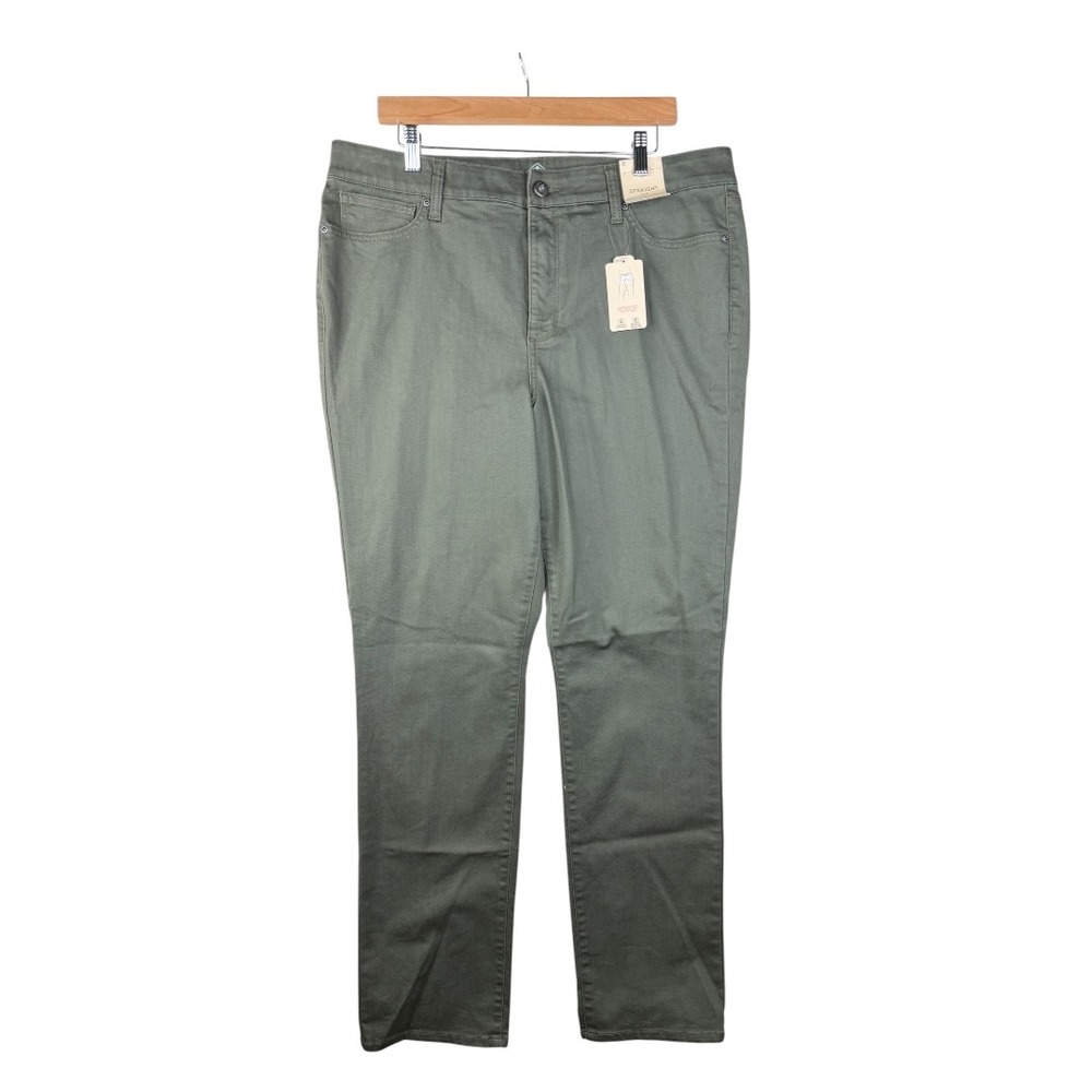 New St. John's Straight Leg Pants size 16 Tall Green